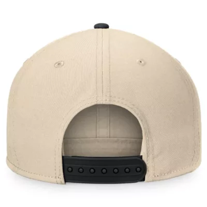 NHL Fanatics Cream/Black Goalaso Snapback Hat