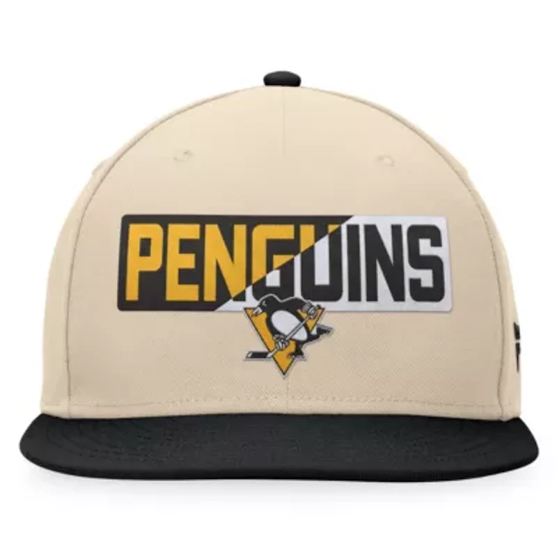 NHL Fanatics Cream/Black Pittsburgh Penguins Goalaso Snapback Hat