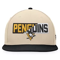 NHL Fanatics Cream/Black Pittsburgh Penguins Goalaso Snapback Hat