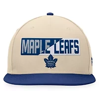 NHL Fanatics Cream/Blue Toronto Maple Leafs Goalaso Snapback Hat