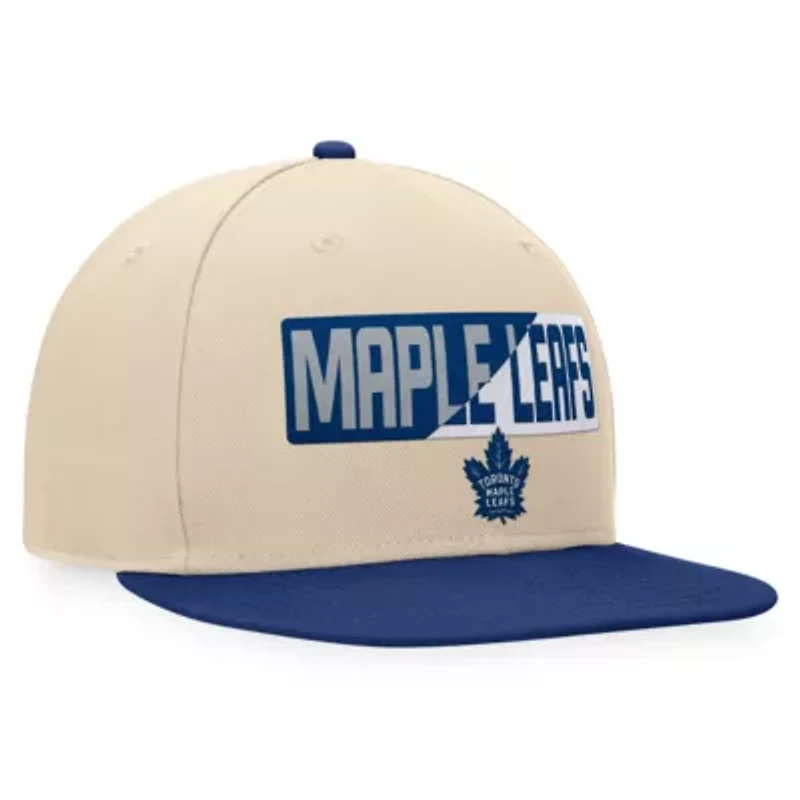 NHL Fanatics Cream/Blue Toronto Maple Leafs Goalaso Snapback Hat