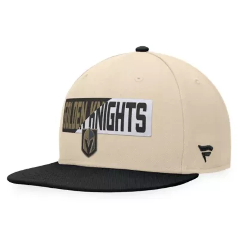 NHL Fanatics Cream/Black Vegas Golden Knights Goalaso Snapback Hat