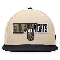NHL Fanatics Cream/Black Vegas Golden Knights Goalaso Snapback Hat
