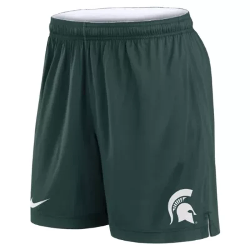 NCAA Nike White/Green Michigan State Spartans Primetime Reversible Performance Shorts