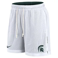 NCAA Nike White/Green Michigan State Spartans Primetime Reversible Performance Shorts