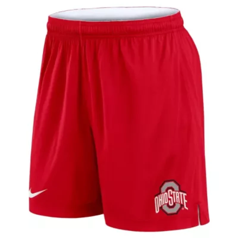 NCAA Nike White/Scarlet Ohio State Buckeyes Primetime Reversible Performance Shorts