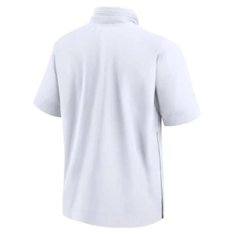 NCAA Nike Georgia Bulldogs 2024 Sideline Coach Short Sleeve Half-Zip Hoodie Jacket