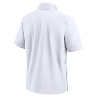 NCAA Nike Georgia Bulldogs 2024 Sideline Coach Short Sleeve Half-Zip Hoodie Jacket