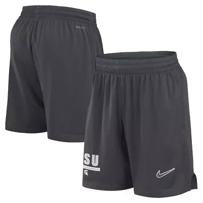 NCAA Nike Michigan State Spartans 2024 Sideline Performance Mesh Shorts