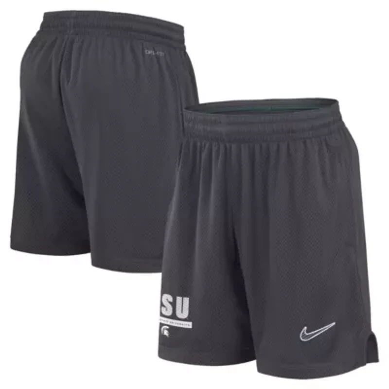 NCAA Nike Michigan State Spartans 2024 Sideline Performance Mesh Shorts