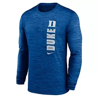 Duke Blue Devils NCAA Nike 2024 Sideline Velocity Dri-FIT Long Sleeve T-Shirt