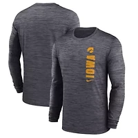 NCAA Nike Iowa Hawkeyes 2024 Sideline Velocity Dri-FIT Long Sleeve T-Shirt