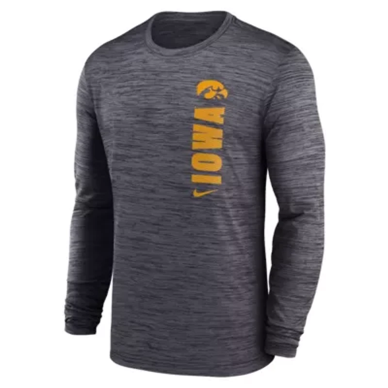 NCAA Nike Iowa Hawkeyes 2024 Sideline Velocity Dri-FIT Long Sleeve T-Shirt