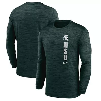 NCAA Nike Michigan State Spartans Sideline Velocity Dri-FIT Long Sleeve T-Shirt