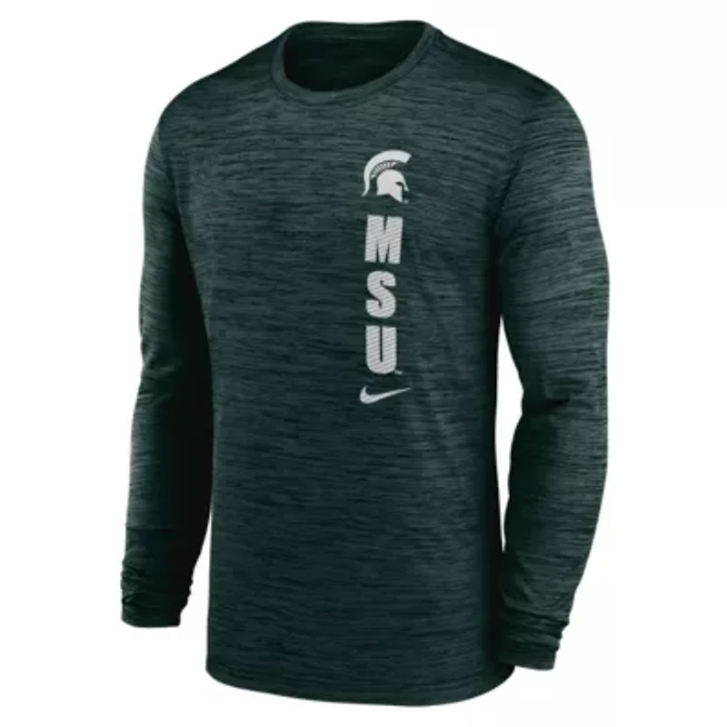 NCAA Nike Michigan State Spartans Sideline Velocity Dri-FIT Long Sleeve T-Shirt