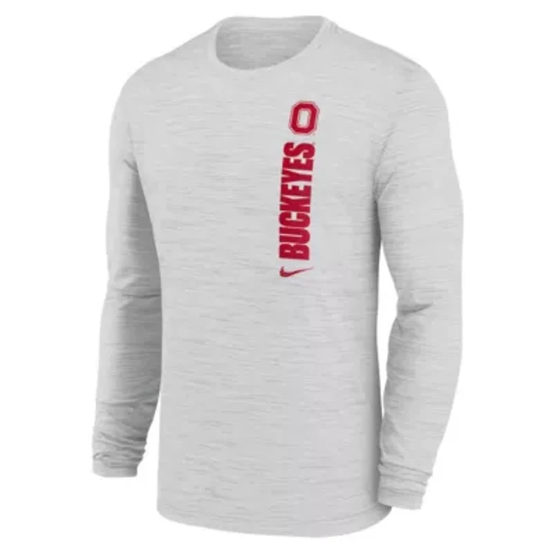 NCAA Nike Ohio State Buckeyes 2024 Sideline Velocity Dri-FIT Long Sleeve T-Shirt