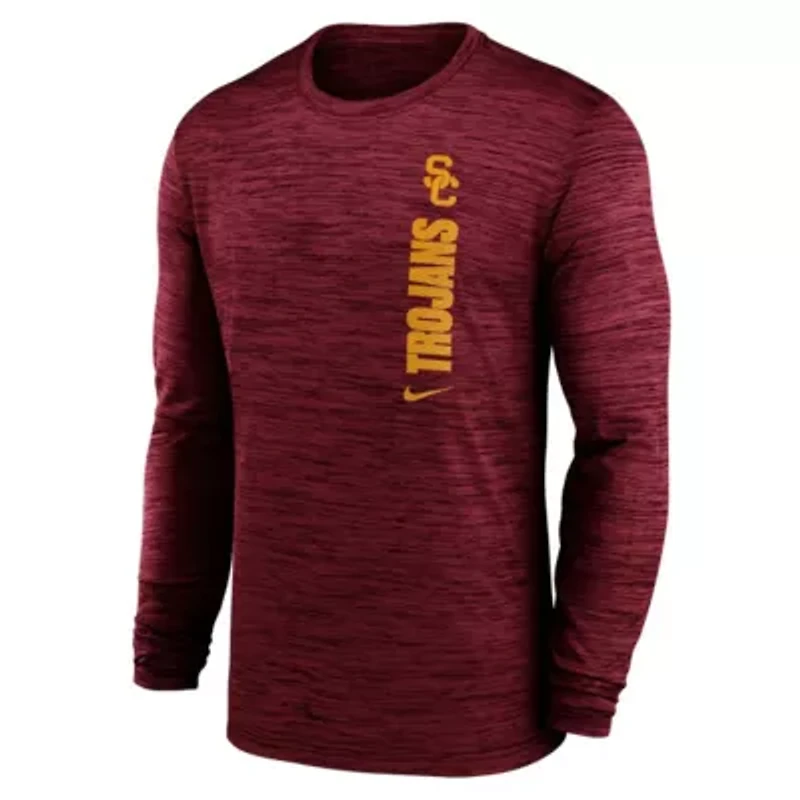 NCAA Nike USC Trojans 2024 Sideline Velocity Dri-FIT Long Sleeve T-Shirt