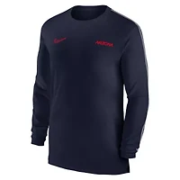NCAA Nike Arizona Wildcats 2024 Sideline Coach UV Performance Long Sleeve T-Shirt