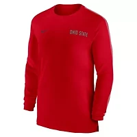 NCAA Nike Ohio State Buckeyes 2024 Sideline Coach UV Performance Long Sleeve T-Shirt
