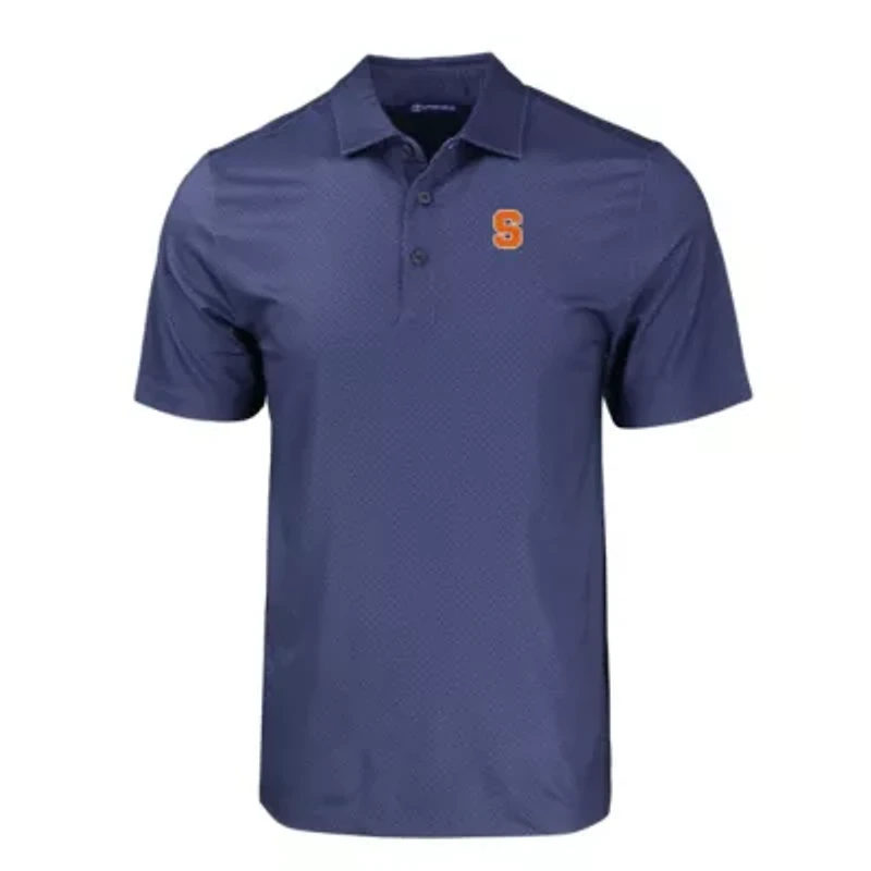 Syracuse Orange NCAA Pike Eco Tonal Geo Print Stretch Recycled Polo