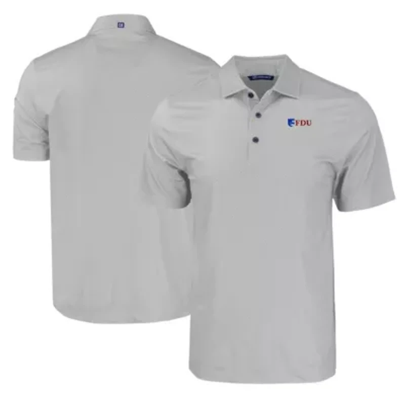 NCAA Fairleigh Dickinson Knights Pike Eco Tonal Geo Print Stretch Recycled Polo
