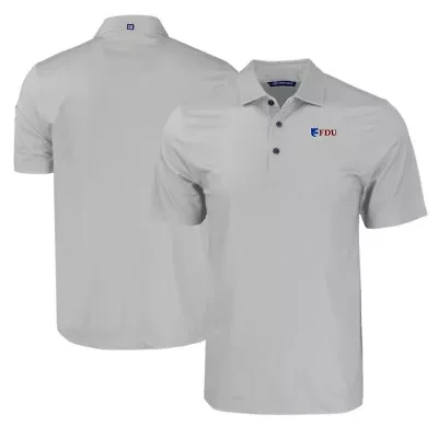 NCAA Fairleigh Dickinson Knights Pike Eco Tonal Geo Print Stretch Recycled Polo