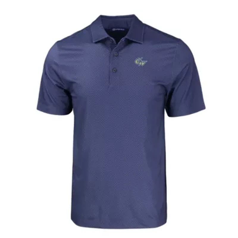 NCAA George Washington University Pike Eco Tonal Geo Print Stretch Recycled Polo