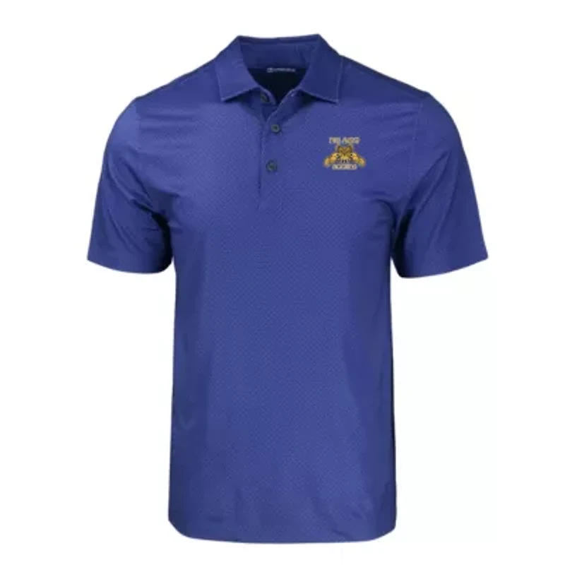 NC A&T Aggies NCAA North Carolina Pike Eco Tonal Geo Print Stretch Recycled Polo