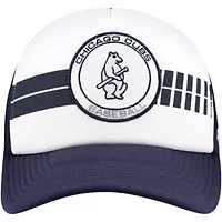 MLB White/Navy Chicago Cubs Cooperstown Collection Wax Pack Express Trucker Adjustable Hat
