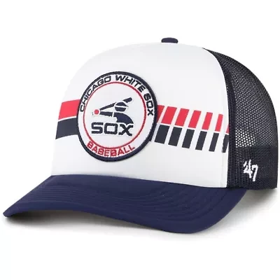 Chicago White Sox MLB White/Navy Chicago Sox Cooperstown Collection Wax Pack Express Trucker Adjustable Hat