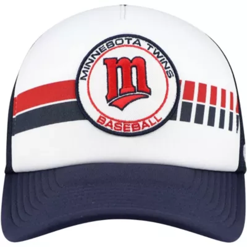 MLB White/Navy Minnesota Twins Cooperstown Collection Wax Pack Express Trucker Adjustable Hat