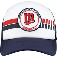 MLB White/Navy Minnesota Twins Cooperstown Collection Wax Pack Express Trucker Adjustable Hat