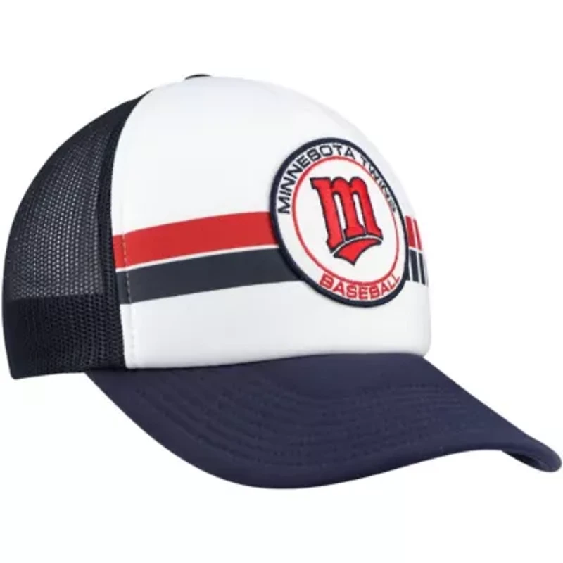 MLB White/Navy Minnesota Twins Cooperstown Collection Wax Pack Express Trucker Adjustable Hat