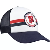 MLB White/Navy Minnesota Twins Cooperstown Collection Wax Pack Express Trucker Adjustable Hat