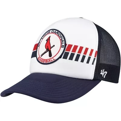 MLB White/Navy St. Louis Cardinals Cooperstown Collection Wax Pack Express Trucker Adjustable Hat