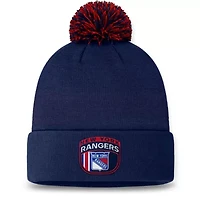 NHL Fanatics New York Rangers 2024 NHL Draft Cuffed Knit Hat with Pom