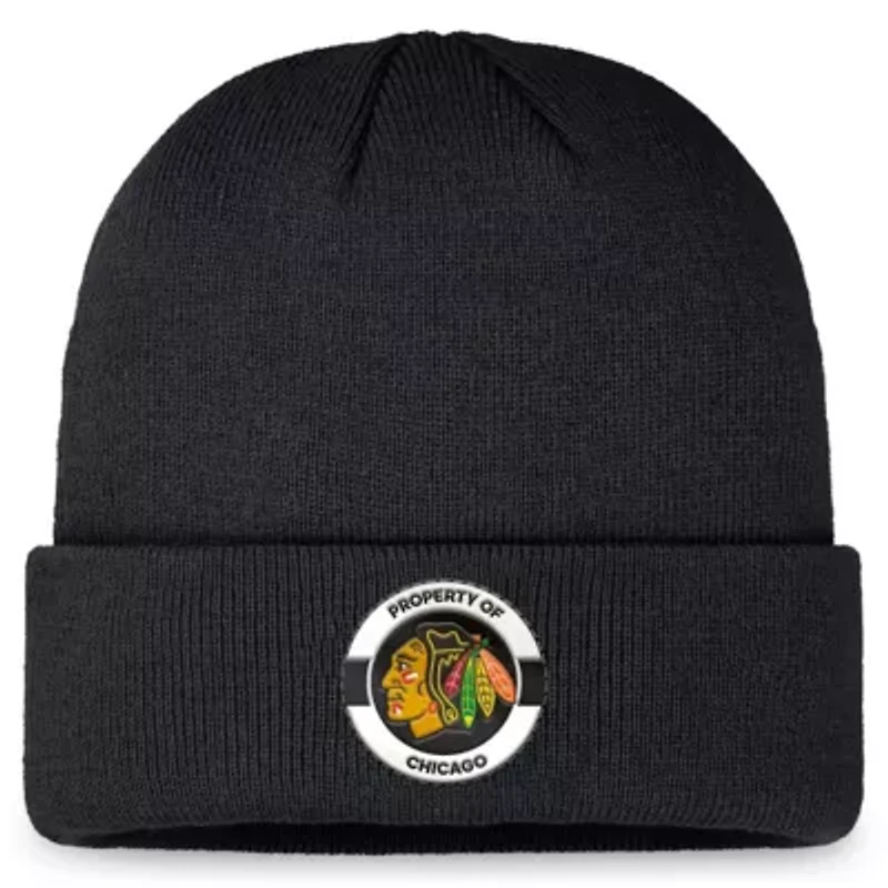 NHL Fanatics Chicago Blackhawks Authentic Pro Training Camp Cuffed Knit Hat