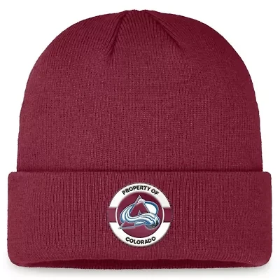 NHL Fanatics Colorado Avalanche Authentic Pro Training Camp Cuffed Knit Hat
