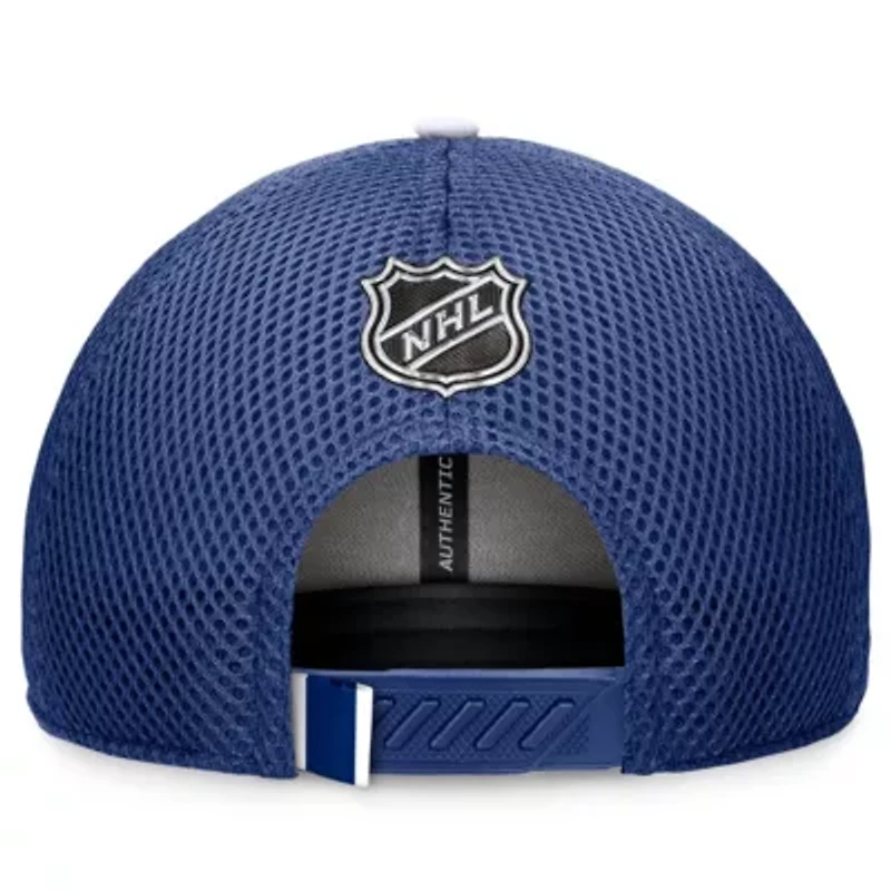 NHL Fanatics Toronto Maple Leafs 2024 NHL Draft On Stage Trucker Adjustable Hat
