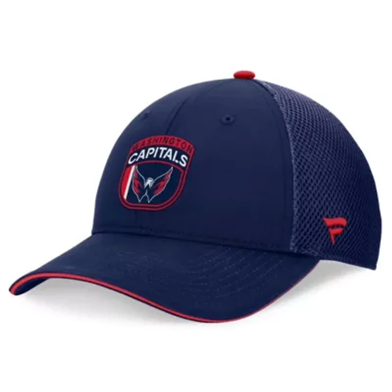 NHL Fanatics Washington Capitals 2024 NHL Draft On Stage Trucker Adjustable Hat
