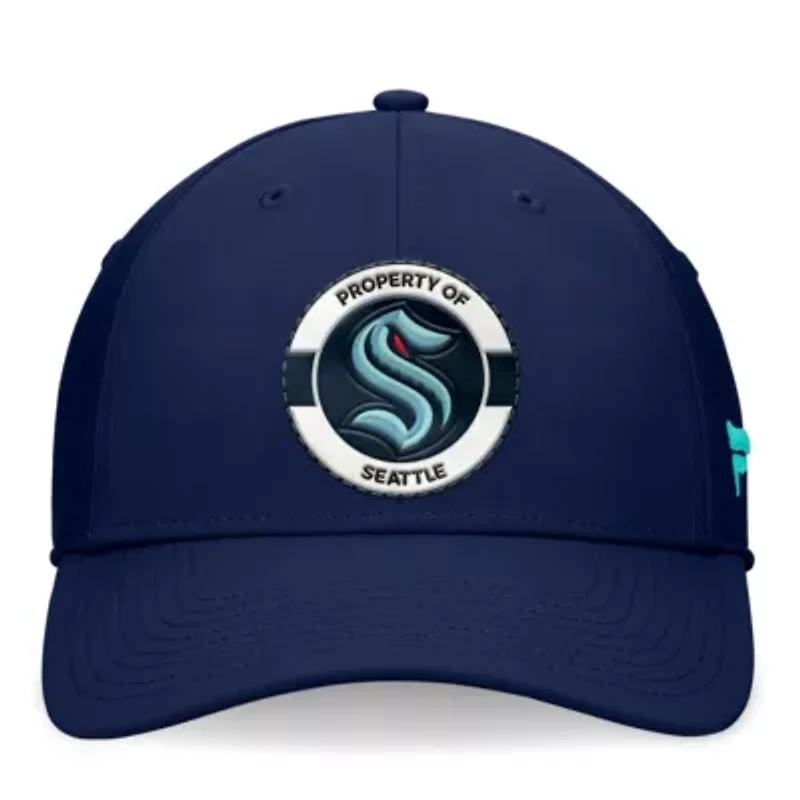NHL Fanatics Deep Sea Seattle Kraken Authentic Pro Training Camp Flex Hat