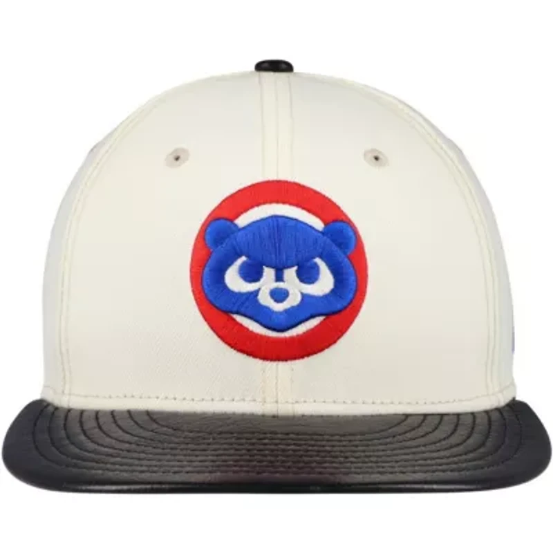 MLB Chicago Cubs Game Night Leather Visor 59FIFTY Fitted Hat