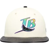 MLB Tampa Bay Rays Game Night Leather Visor 59FIFTY Fitted Hat