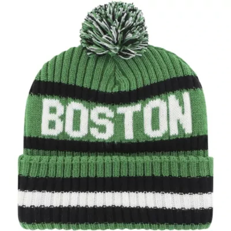 NBA Kelly Boston Celtics Bering Cuffed Knit Hat with Pom