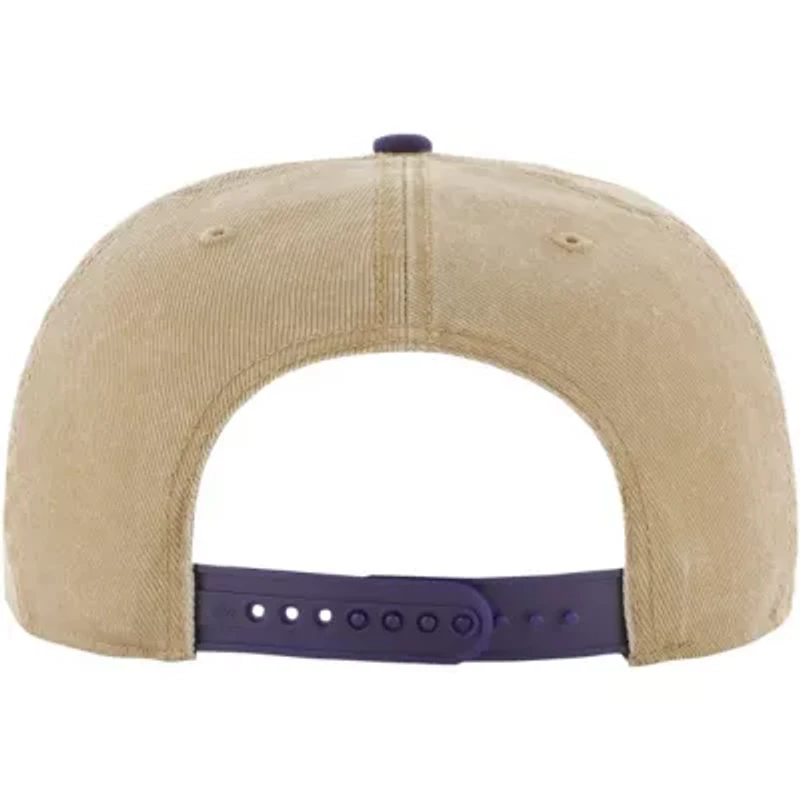 NBA Khaki/Purple Los Angeles Lakers Chilmark Captain Snapback Hat