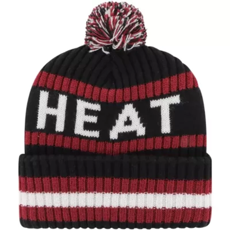 NBA Miami Heat Bering Cuffed Knit Hat with Pom