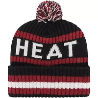 NBA Miami Heat Bering Cuffed Knit Hat with Pom