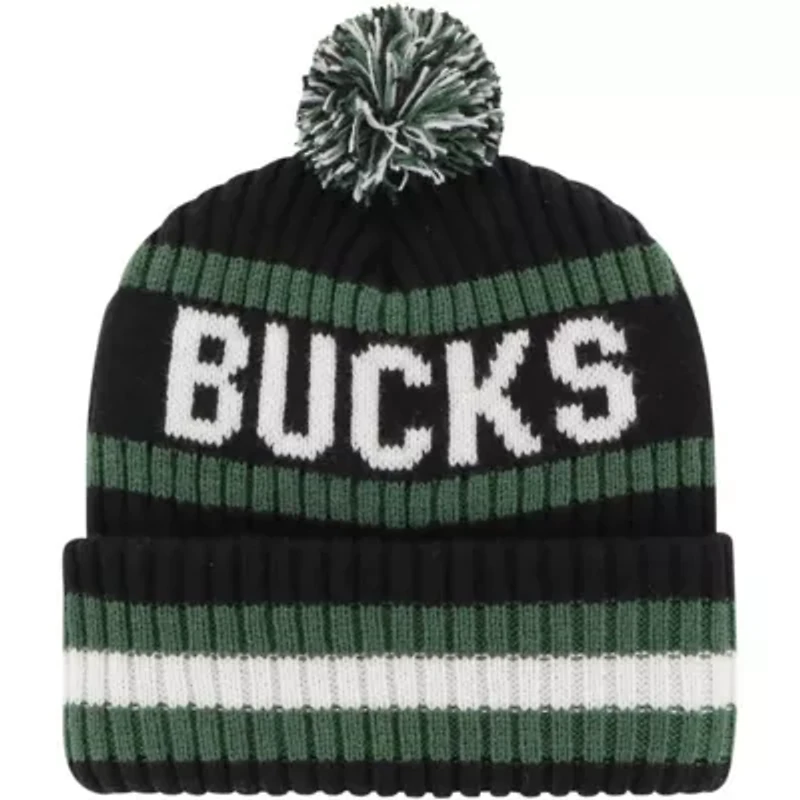 NBA Milwaukee Bucks Bering Cuffed Knit Hat with Pom