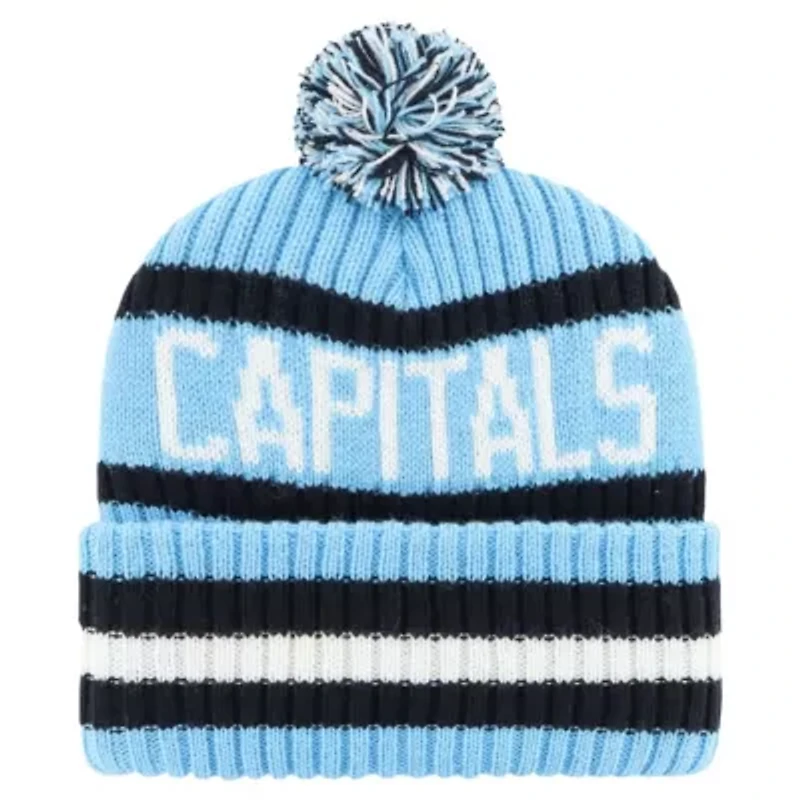 NHL Light Washington Capitals Cherry Blossom Bering Cuffed Knit Hat with Pom