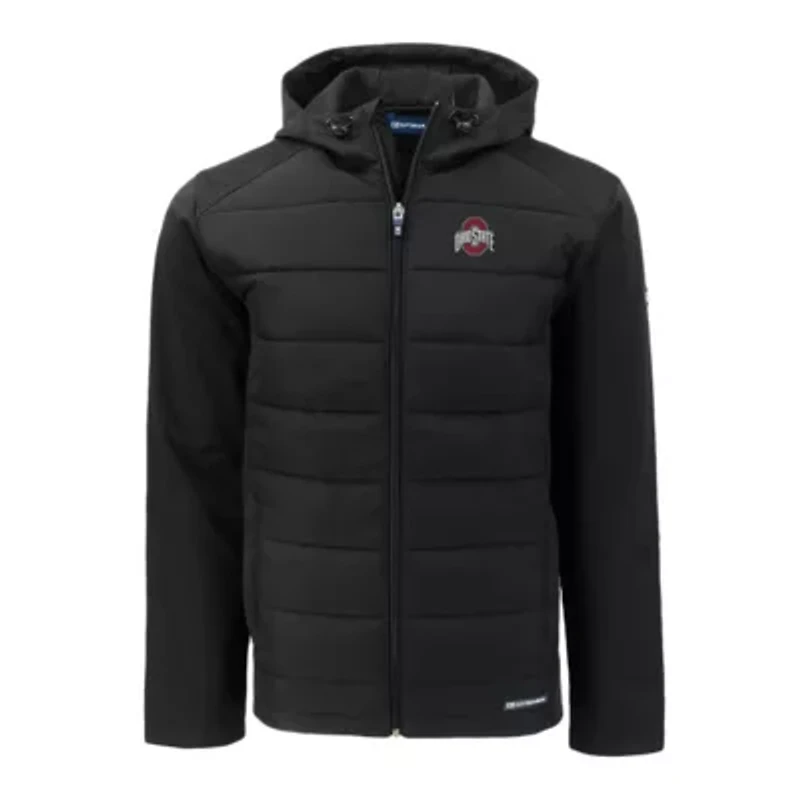 NCAA Ohio State Buckeyes Big & Tall Evoke Hybrid Eco Softshell Recycled Full-Zip Hoodie